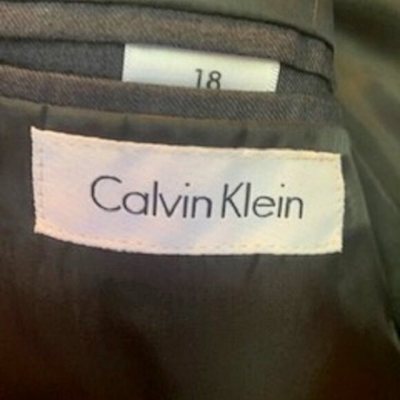 Calvin Klein Boy's Formal Separate Suit Jacket Blazer Gray Fully Lined Size 18R - Picture 6 of 8